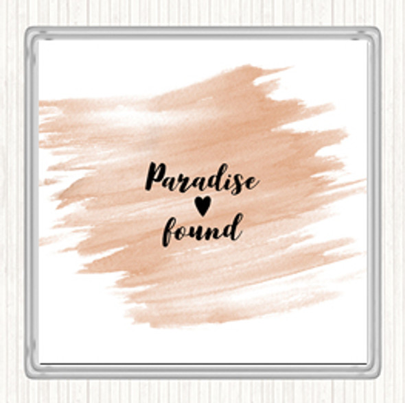 Watercolour Paradise Quote Drinks Mat Coaster