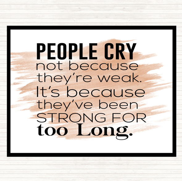 Watercolour People Cry Quote Mouse Mat Pad