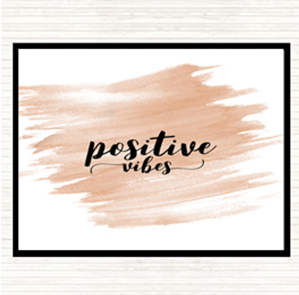 Watercolour Positive Vibes Quote Mouse Mat Pad