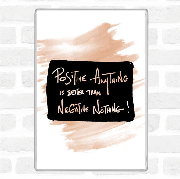 Watercolour Positive Anything Quote Jumbo Fridge Magnet