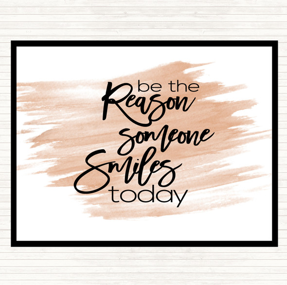 Watercolour Be The Reason Someone Smiles Quote Dinner Table Placemat