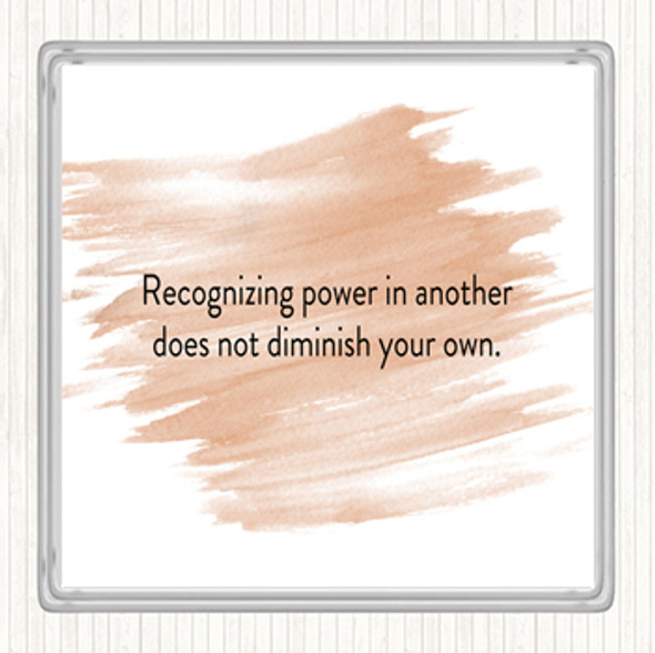 Watercolour Power In Another Quote Drinks Mat Coaster