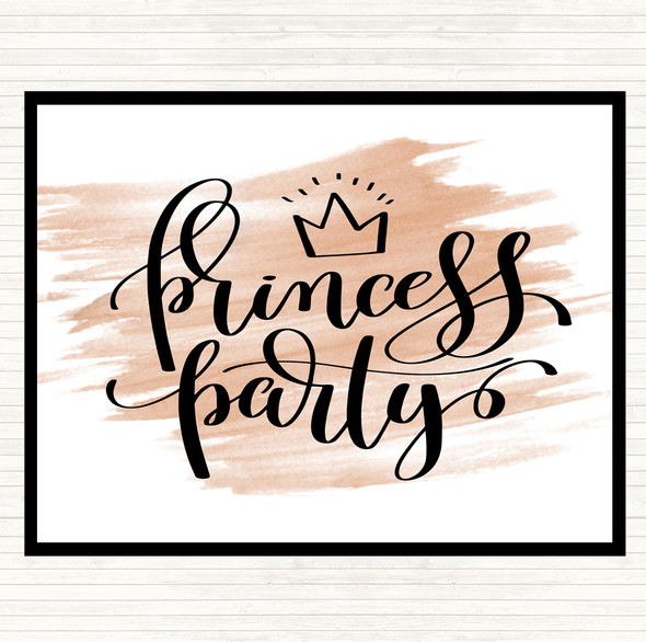 Watercolour Princess Party Quote Mouse Mat Pad