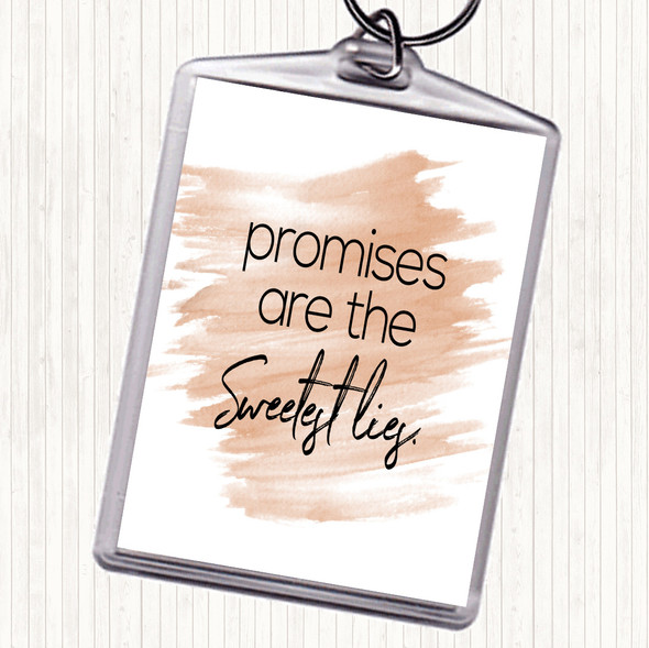 Watercolour Promises Quote Bag Tag Keychain Keyring