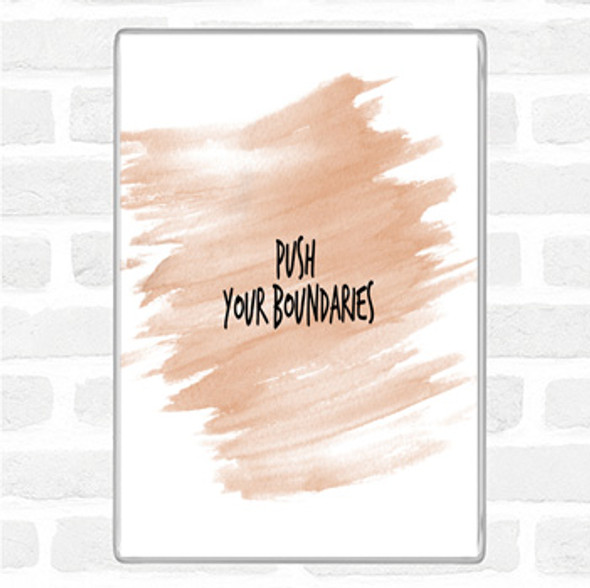 Watercolour Push Your Boundaries Quote Jumbo Fridge Magnet