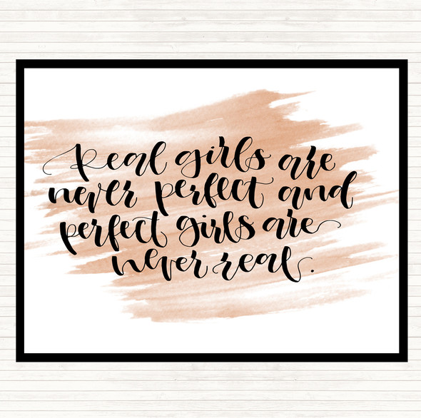 Watercolour Real Girls Quote Mouse Mat Pad