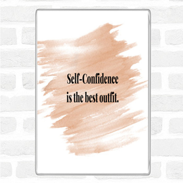 Watercolour Self Confidence Quote Jumbo Fridge Magnet