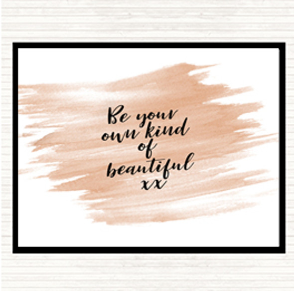 Watercolour Be Your Own Kind Quote Dinner Table Placemat