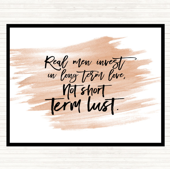 Watercolour Short Term Lust Quote Mouse Mat Pad