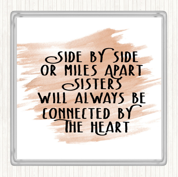 Watercolour Side By Side Quote Drinks Mat Coaster
