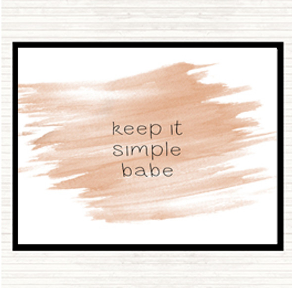 Watercolour Simple Babe Quote Dinner Table Placemat