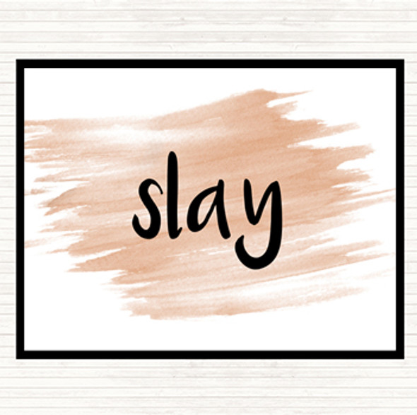 Watercolour Slay Quote Dinner Table Placemat