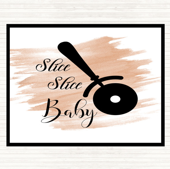 Watercolour Slice Slice Baby Quote Dinner Table Placemat