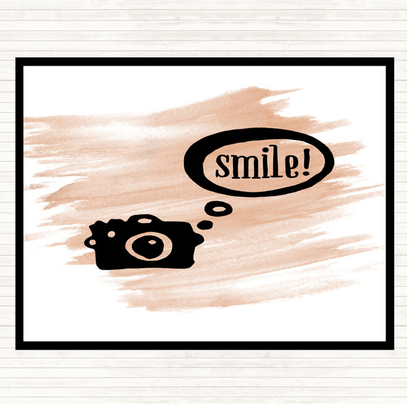 Watercolour Smile Camera Quote Mouse Mat Pad