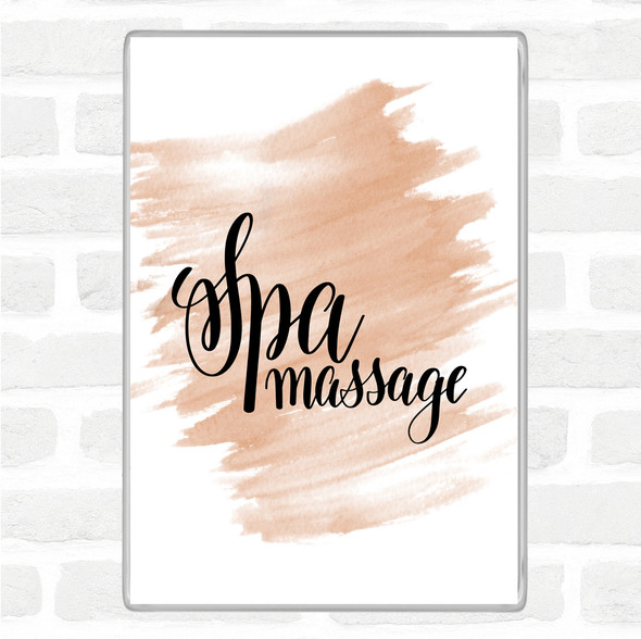 Watercolour Spa Massage Quote Jumbo Fridge Magnet