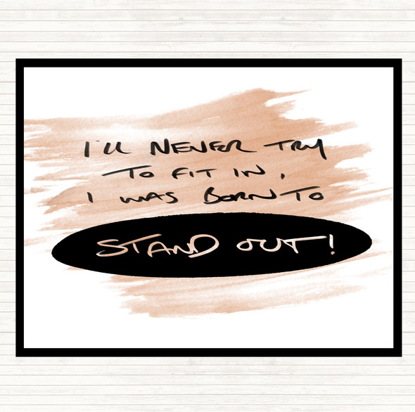 Watercolour Stand Out Quote Mouse Mat Pad