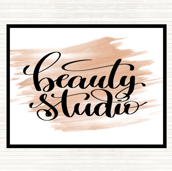 Watercolour Beauty Studio Quote Mouse Mat Pad