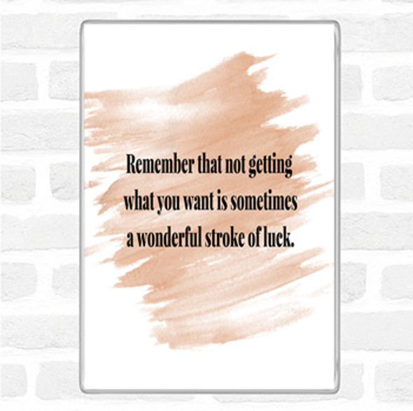 Watercolour Stroke Of Luck Quote Jumbo Fridge Magnet