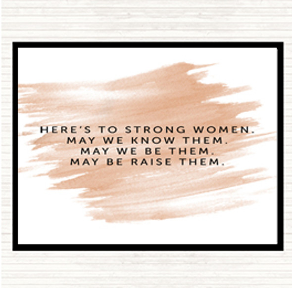Watercolour Strong Women Quote Mouse Mat Pad