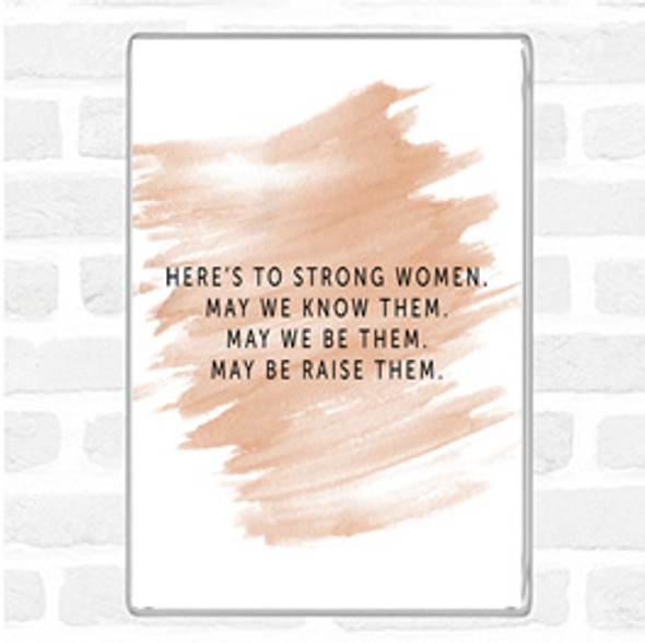 Watercolour Strong Women Quote Jumbo Fridge Magnet