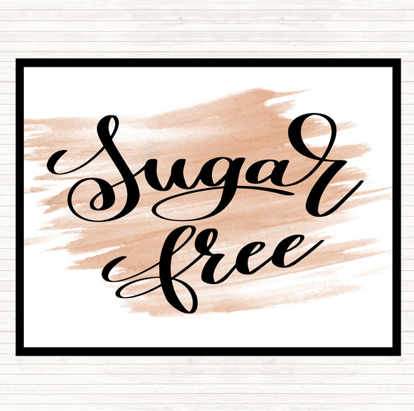 Watercolour Sugar Free Quote Mouse Mat Pad