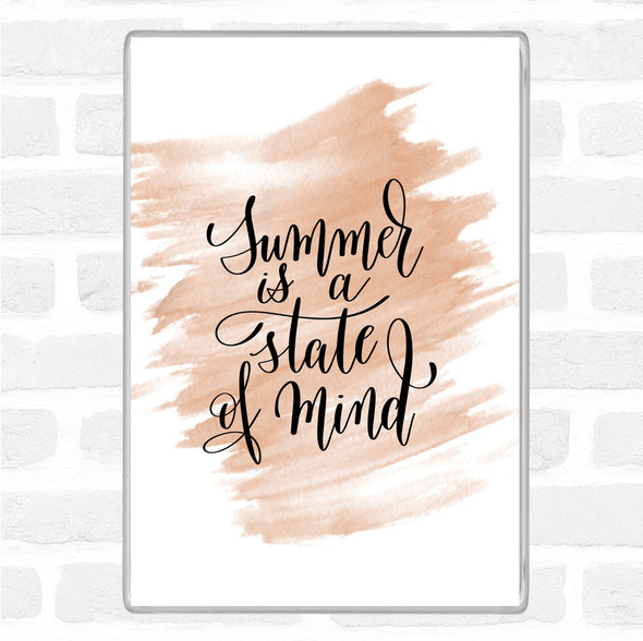 Watercolour Summer State Of Mind Quote Jumbo Fridge Magnet