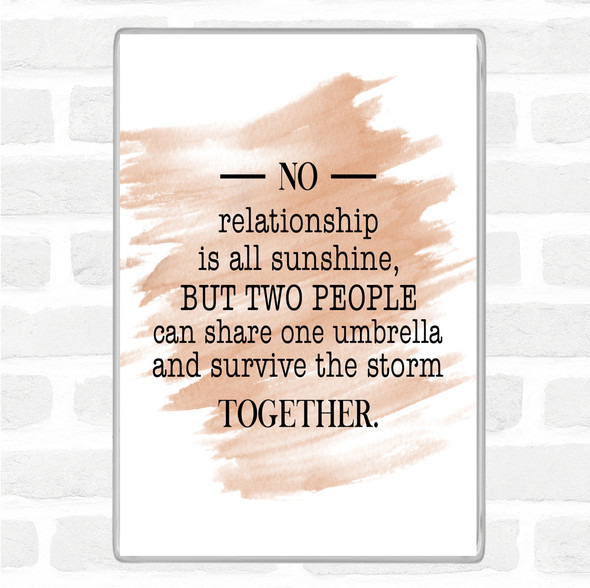 Watercolour Survive The Storm Quote Jumbo Fridge Magnet