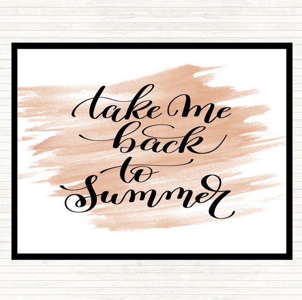 Watercolour Take Me Back To Summer Quote Dinner Table Placemat