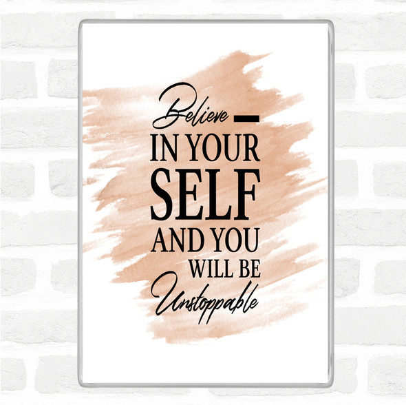 Watercolour Believe In Yourself Quote Jumbo Fridge Magnet