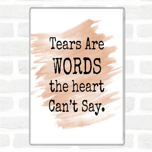 Watercolour Tears Are Words Quote Jumbo Fridge Magnet