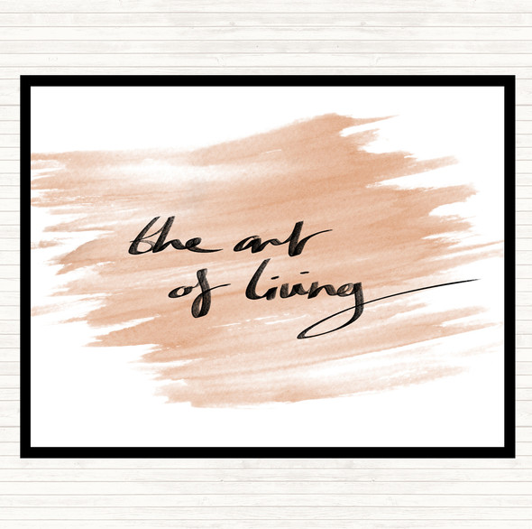Watercolour The Art Living Quote Dinner Table Placemat