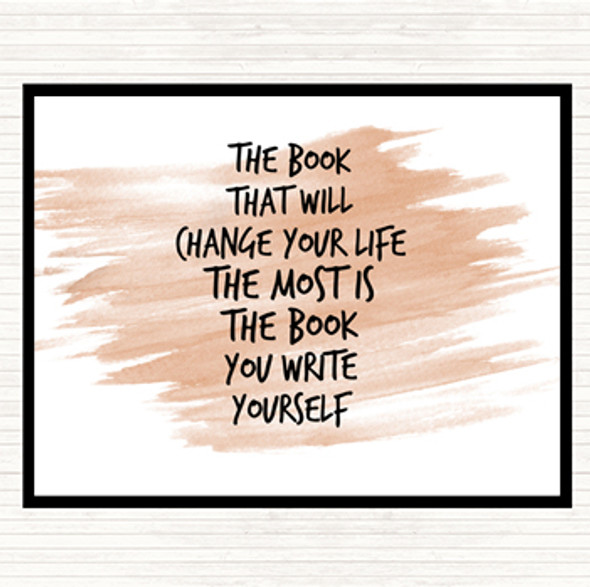 Watercolour The Book That Will Change Your Life Quote Mouse Mat Pad
