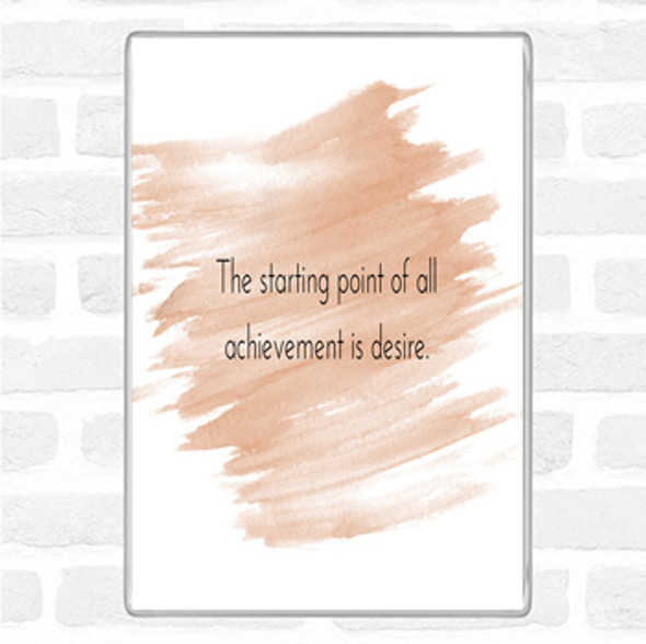 Watercolour Achievement Starts With Desire Quote Jumbo Fridge Magnet