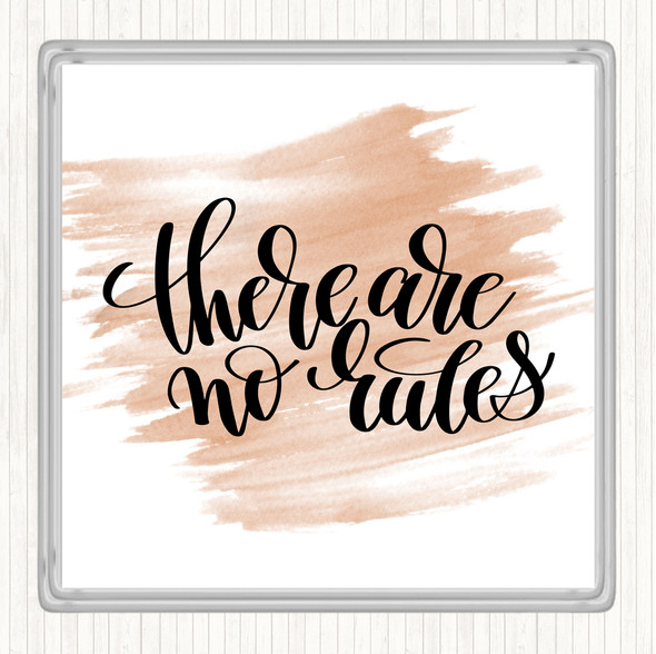 Watercolour There Are No Rules Quote Drinks Mat Coaster