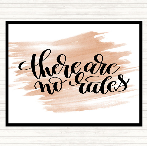 Watercolour There Are No Rules Quote Mouse Mat Pad