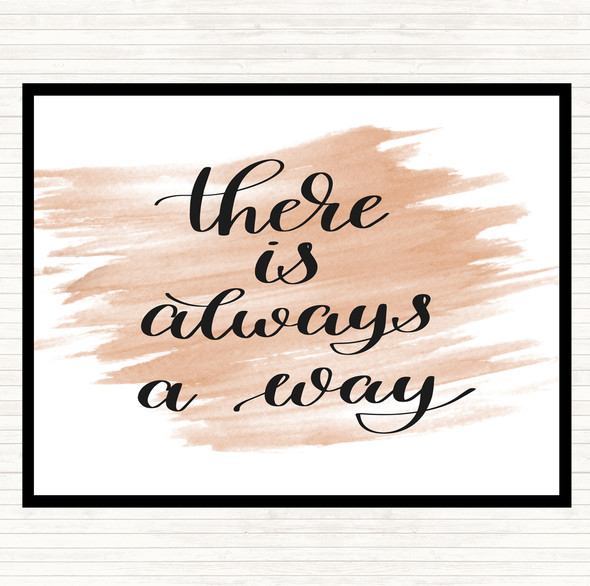 Watercolour There Is Always A Way Quote Mouse Mat Pad
