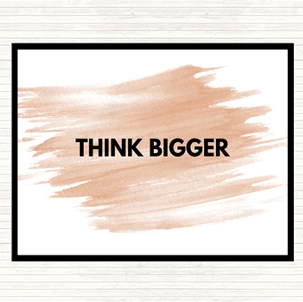 Watercolour Think Bigger Quote Mouse Mat Pad