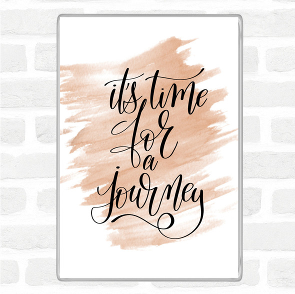 Watercolour Time For As Journey Quote Jumbo Fridge Magnet