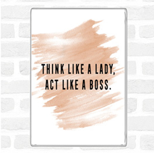 Watercolour Act Like A Boss Quote Jumbo Fridge Magnet