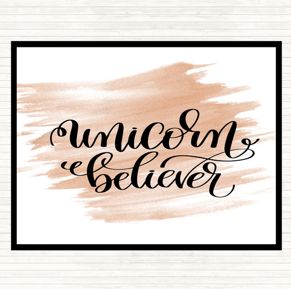 Watercolour Unicorn Believer Quote Dinner Table Placemat