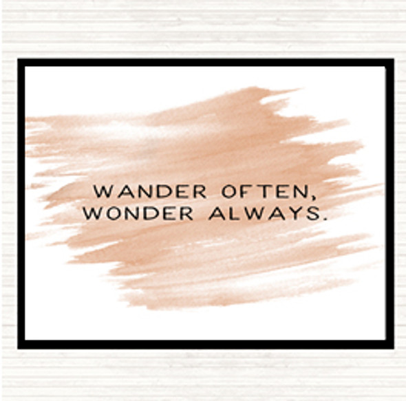 Watercolour Wander Often Quote Dinner Table Placemat