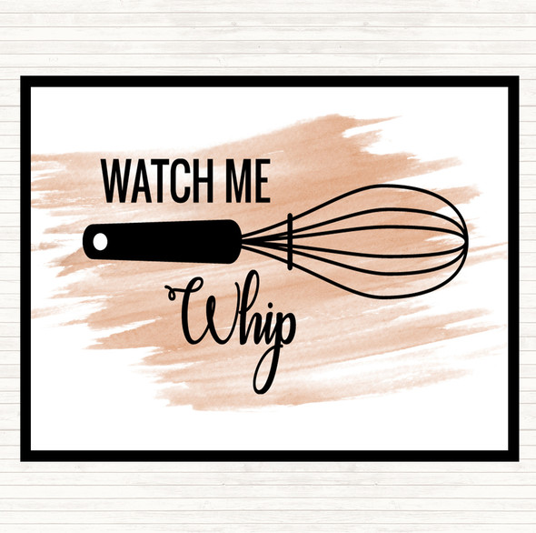 Watercolour Watch Me Whip Quote Dinner Table Placemat