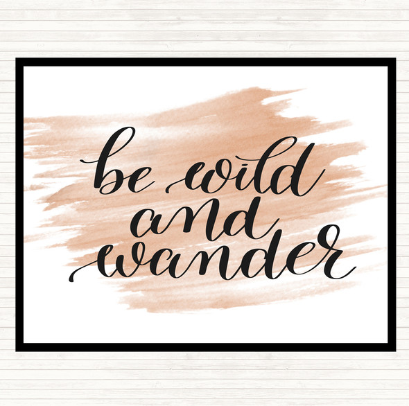 Watercolour Wild And Wander Quote Mouse Mat Pad