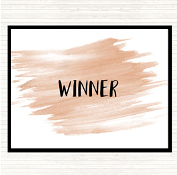 Watercolour Win Quote Mouse Mat Pad