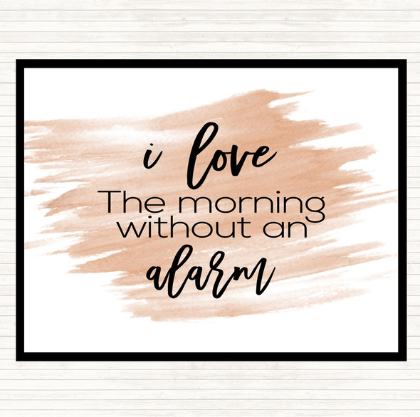 Watercolour Without An Alarm Quote Mouse Mat Pad