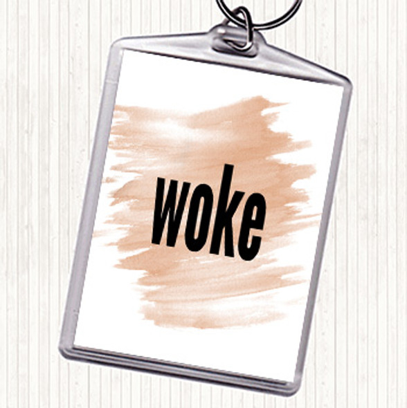 Watercolour Woke Quote Bag Tag Keychain Keyring