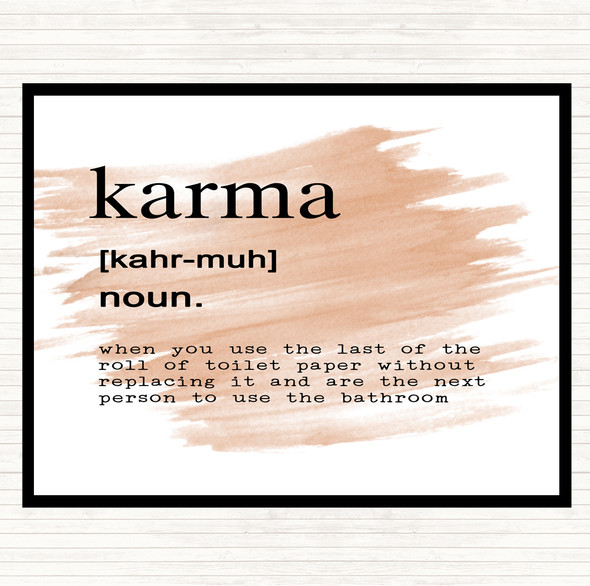 Watercolour Word Definition Karma Quote Mouse Mat Pad