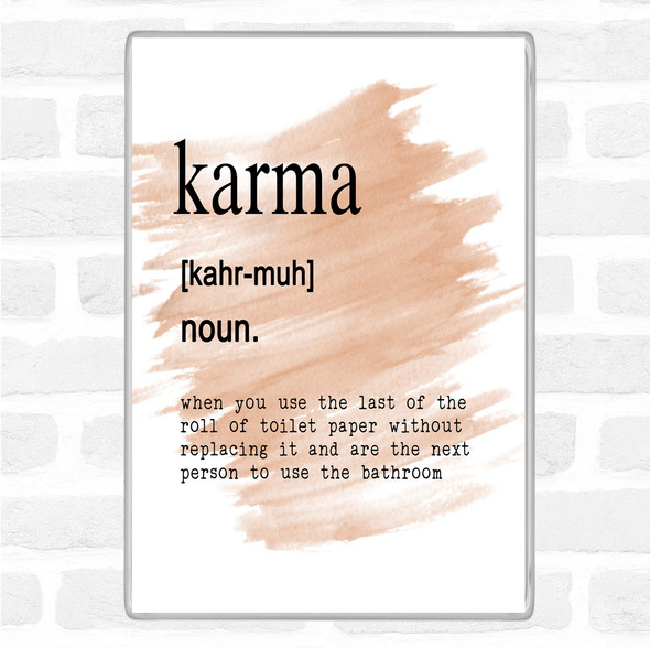 Watercolour Word Definition Karma Quote Jumbo Fridge Magnet