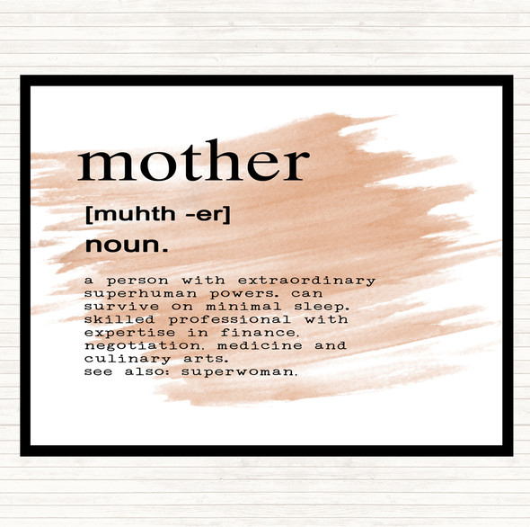 Watercolour Word Definition Mother Quote Mouse Mat Pad