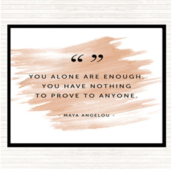 Watercolour You Alone Quote Dinner Table Placemat